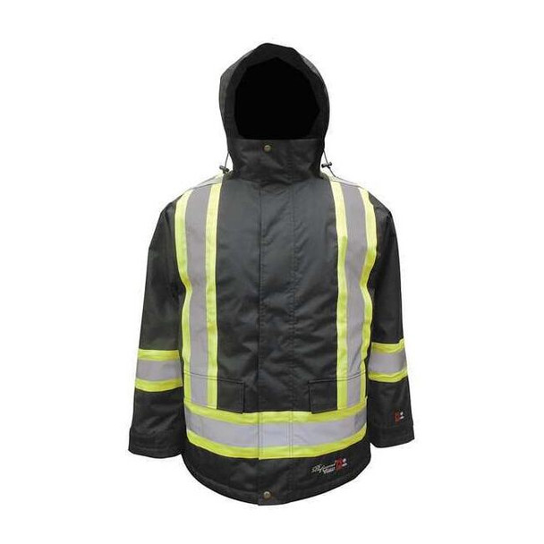 Flame Resistant Flame Resistanteezer Insulated Rain Parka, L, 13.5 oz Polyester