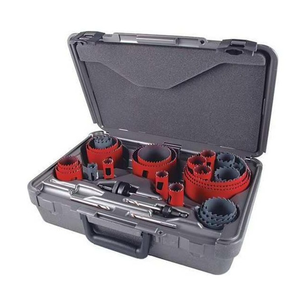 Morse Hole Saw Kit,Saw Sizes 3/4" to 4-1/2" MHSPLU01