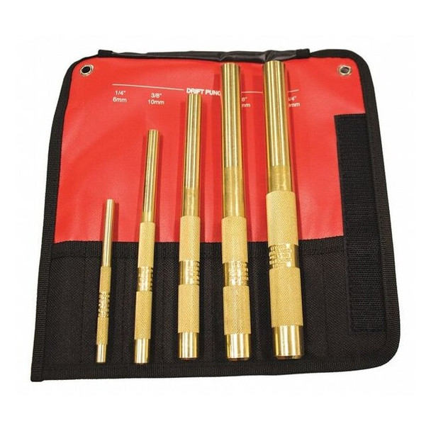 Mayhew Brass Drift Punch Set,5pcs 67003