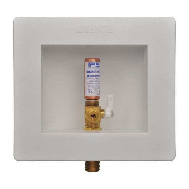 Water-Tite Ice Maker Outlet Box w/HammerArresterPlastic/LeadFree1/2" 87980