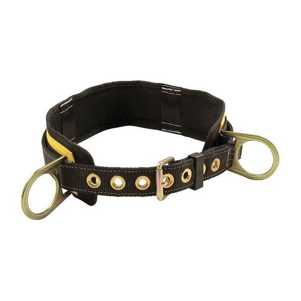 Body Belt, 2 D-Rings, Hips Location, Steel, Includes Padding: Yes ,S