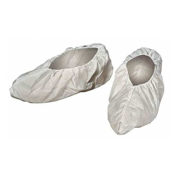 Disposable Shoe Covers, Polypropylene, White, Slip Resistant Sole: Yes ,XL