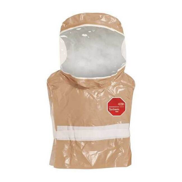 Disposable Hood, Tychem(R) 5000, Taped Seam, Tan, Covers Face, Head ,6 PK