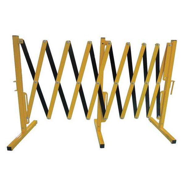 Manufacturer Varies Collapsible Barricade, Aluminum, 41 lb, Black/Yellow 22NY02