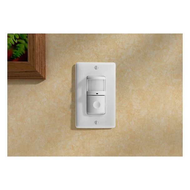 Hubbell Wiring Device-Kellems Vacancy Sensor,PIR,1200 sq ft,Ivory WS1001NI