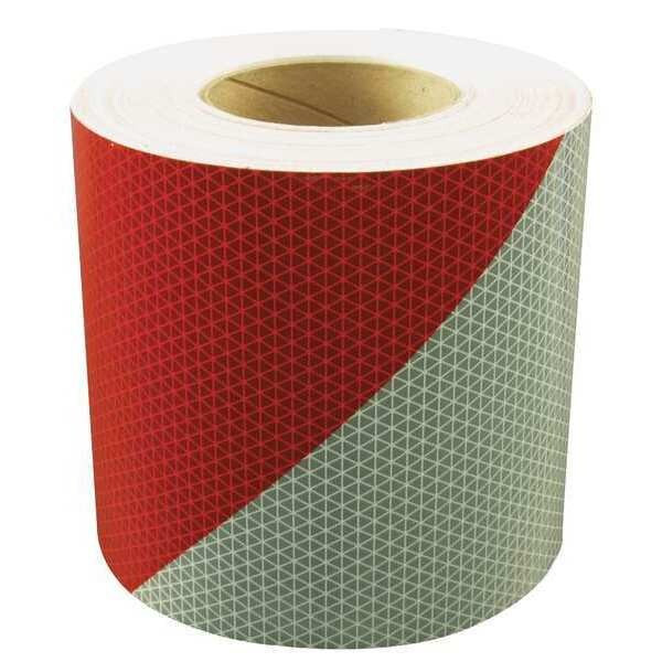 Oralite Reflective Tape,3 in. W,Red/White 18851