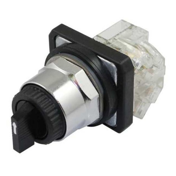 Dayton SelectorSwitch,Non-Illum,3Pos,30mm,Black 30G305