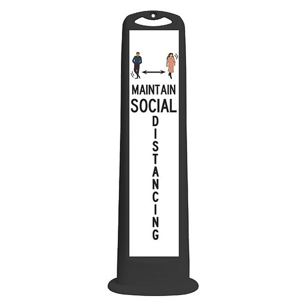 Manufacturer Varies Vertical Panel Channelizer,45" H,8" dia. 03-768BLK-MSD