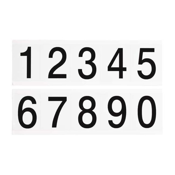 Brady NumberLabelSet,2-1/4inH,1-7/8inW,PK25 9714-# KIT