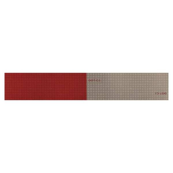 Oralite Reflective Tape,W 2 In,Red/White 18697