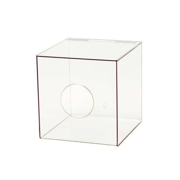 Condor Protection Dispenser, PETG, clear, 10 x 10 x 10" 3UZG3