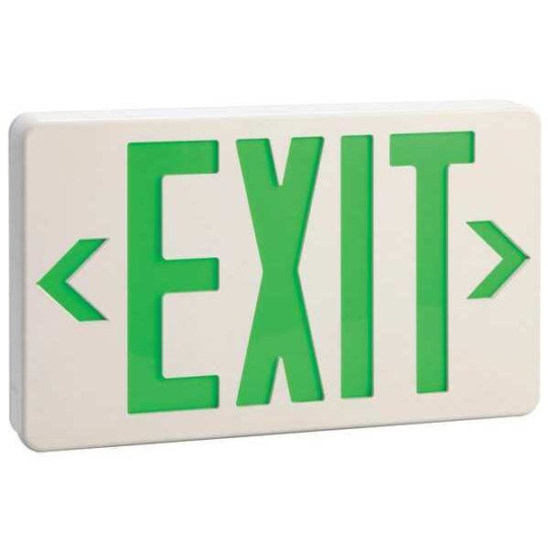 LUMAPRO Thermoplastic LED Exit Sign with Battery Backup, 6CGL6