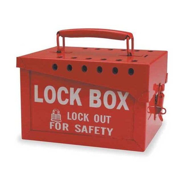 Brady Group Lockout Box,13 Locks Max,Red 51171