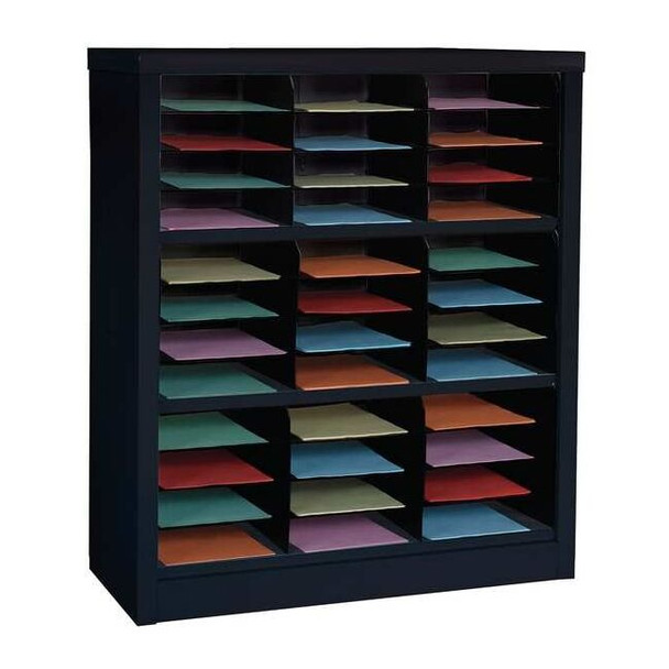 Manufacturer Varies Horizontal Literature Organizer 36 Compartments, Black 5CRY2