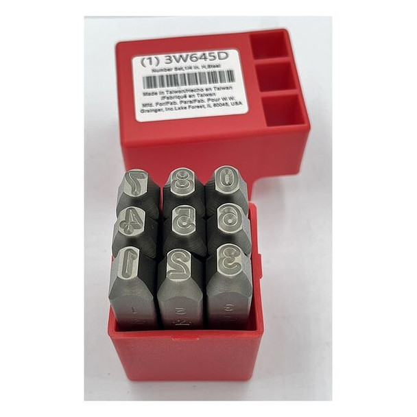 Manufacturer Varies Hand Stamp Kit, Number Set 3W645