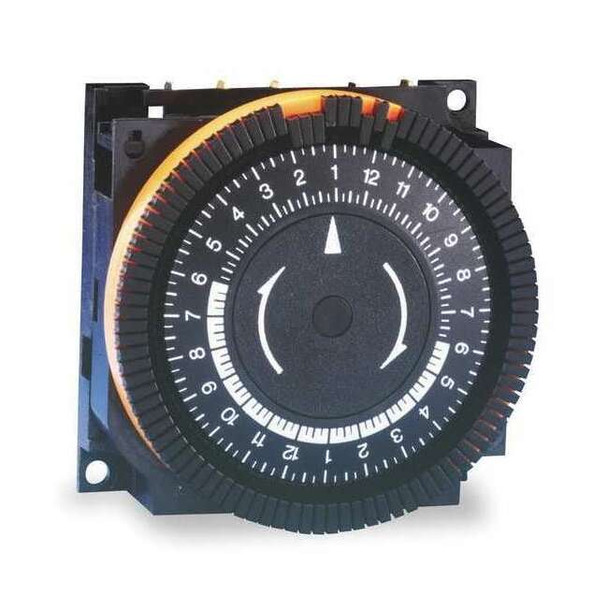 Borg Electromechanical Timer,24 hr,SPST,Steel TA-4150