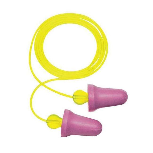 3m No-Touch Reusable Foam Ear Plugs, Bell Shape, 29 dB, Purple, 100 PK P2001