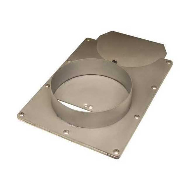 Blast Gate, 304 Stainless Steel, 16 in W, 7 1/2 in L