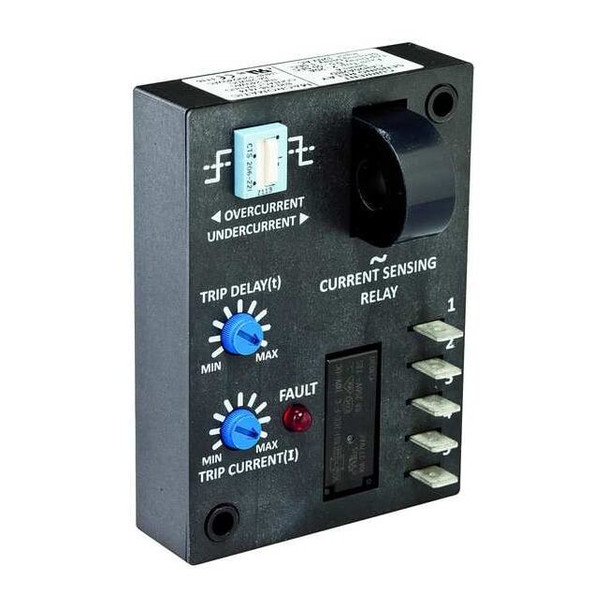 Dayton AdjCurrentSensorRelay, 10A, 240VAC, 4Pin 6C057