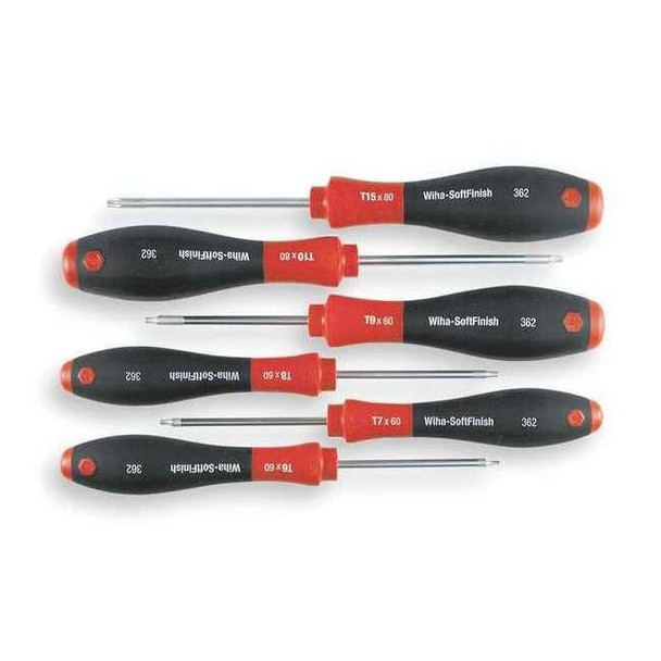 Wiha Screwdriver Set,Torx(R),6 Pc 36291