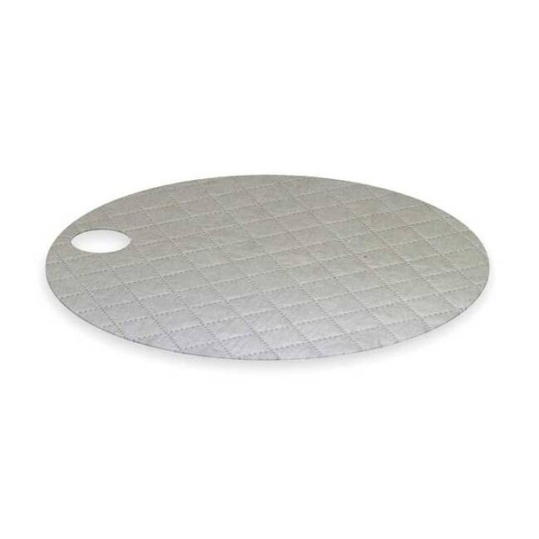 Oil-Dri Sorbent Pad, 8 gal, 22 in Dia., Universal, Gray, 25 PK L90501
