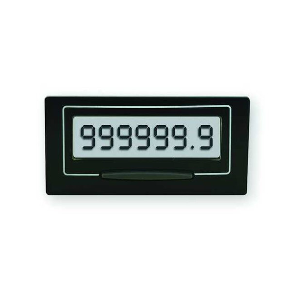 Enm LCD Hour Meter,Self Powered,Rectangular L6C