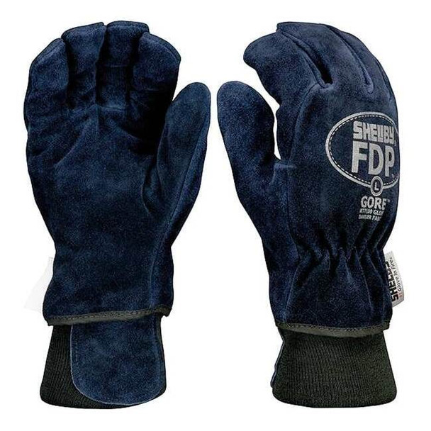 Shelby Firefighters Gloves,L,Cowhide Lthr,PR 5227 L