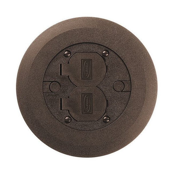 Hubbell Wiring Device-Kellems Electrical Box Cover, Round, Non-Metallic PFBCBRA