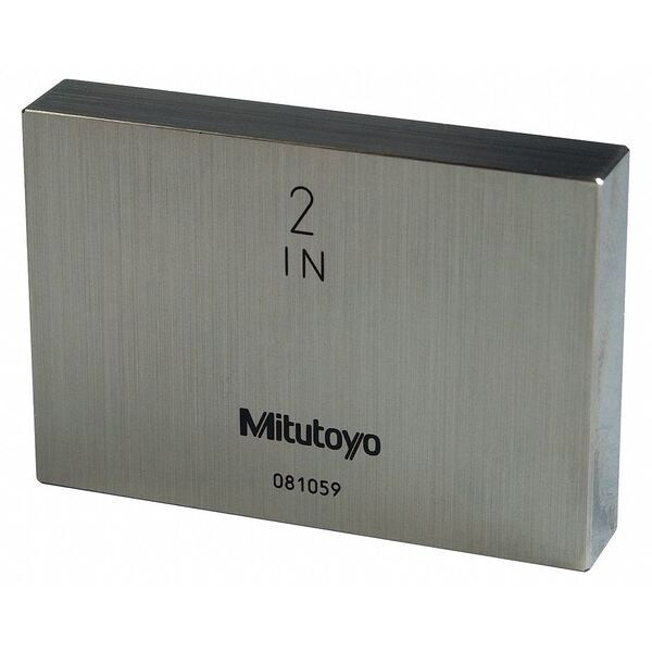Mitutoyo Gage Block,2" L,3/8" H,Steel,ASME AS-1 611202-541