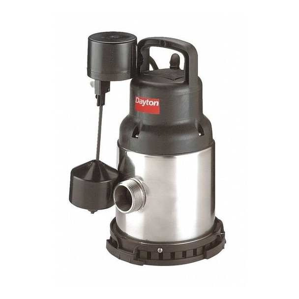Dayton 1/2 HP 1-1/4" M Submersible Sump Pump 120V AC Vertical 3YU73