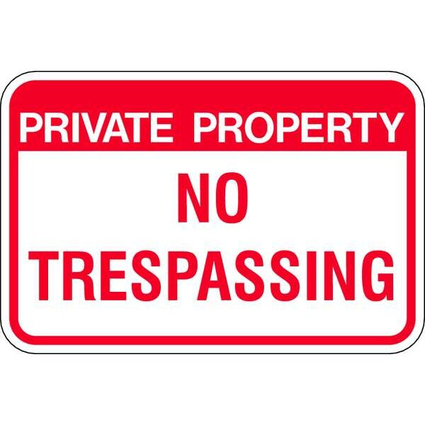 Admittance Sign, 12 in H, 18 in W, Aluminum, Rectangle, English, PPR-023-18HA