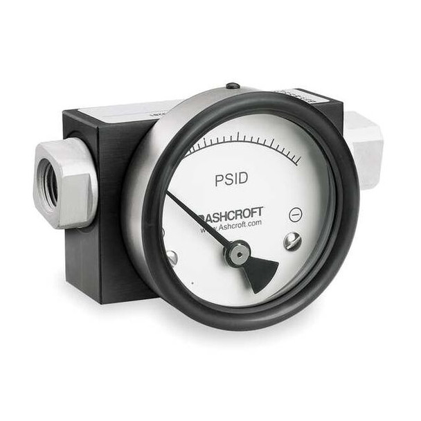 Ashcroft Pressure Gauge,0 to 15 psi 351130FD25SXCYLM15PSID