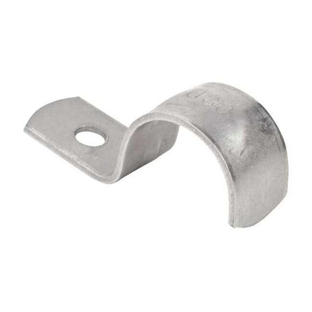 One Hole Strap, Conduit; Pipe Use, 3 in, 316 Stainless Steel, Polished Brite