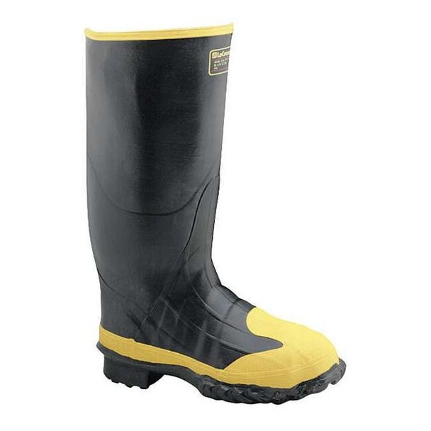 Men's LaCrosse Meta-Pac Rubber Boot, Steel Toe, 16" Height, Black, 13