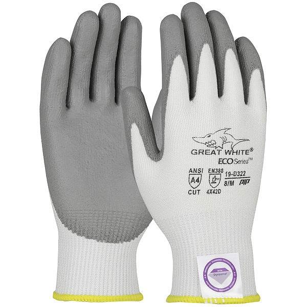 Cut-Resistant Coated Gloves, Cut Level A3 ,Dipped ,Polyurethane ,Smooth ,L 12 PK