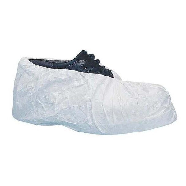 Disposable Shoe Covers, Polypropylene, White, Slip Resistant Sole: Yes ,L