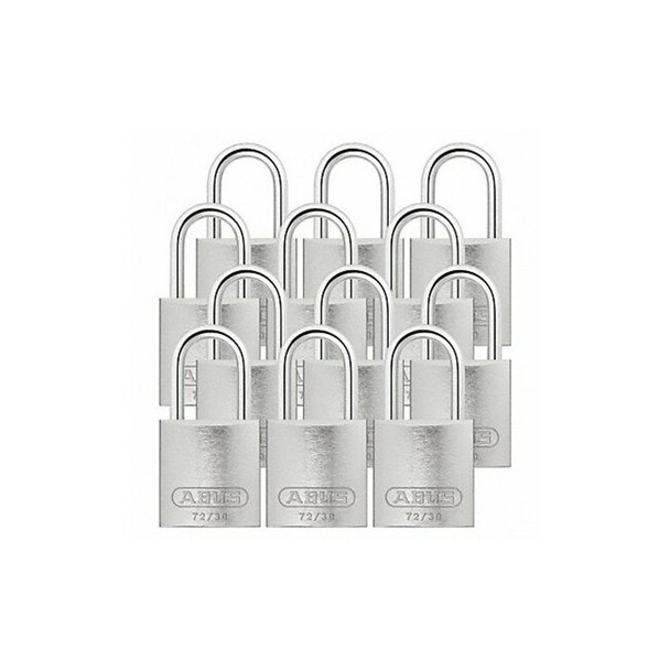 Abus Lockout Padlock,KA,Silver,2-17/32"H,PK12 72/30 KA X 12