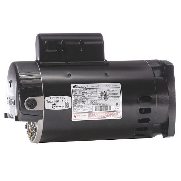 Pool Pump Motor, Permanent Split Capacitor, 1 HP, 56Y Frame, 3,450 Nameplate RPM