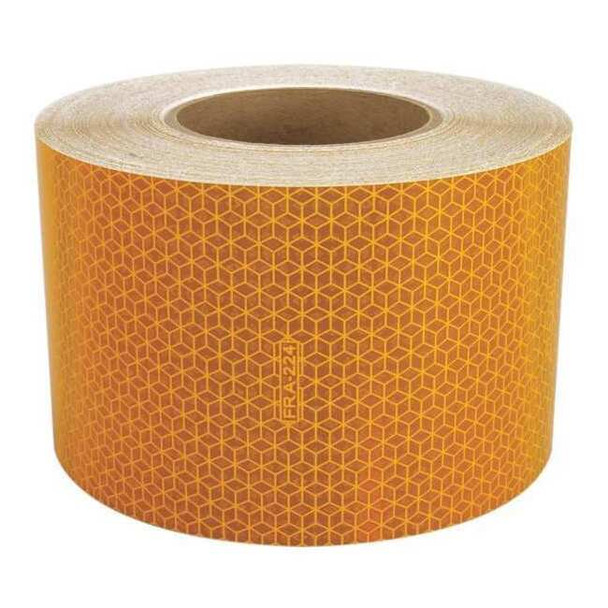 Oralite Reflective Tape,W 4 In,SB Yellow 18609
