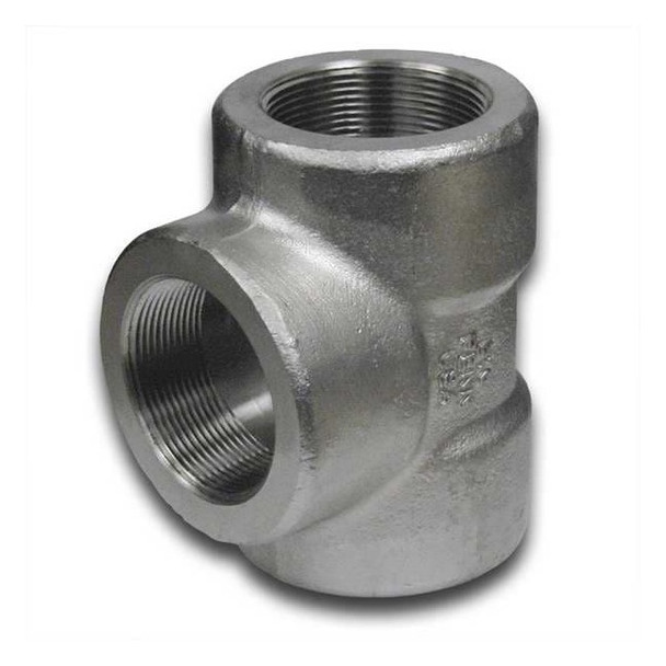 1/2 in FNPT 316/316L Stainless Steel Tee, Class 3000, 3,000 psi Max Pressure