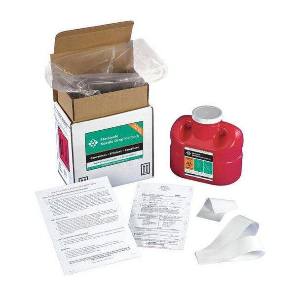 Stericycle Sharps Mailback System,1 Gal.,Screw Lid 1G1V4