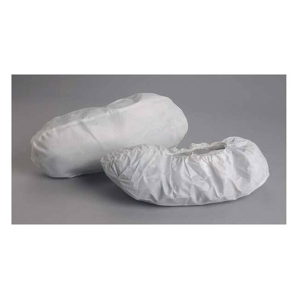 Disposable Shoe Covers, Vinyl, White, Slip Resistant Sole: Yes ,Universal