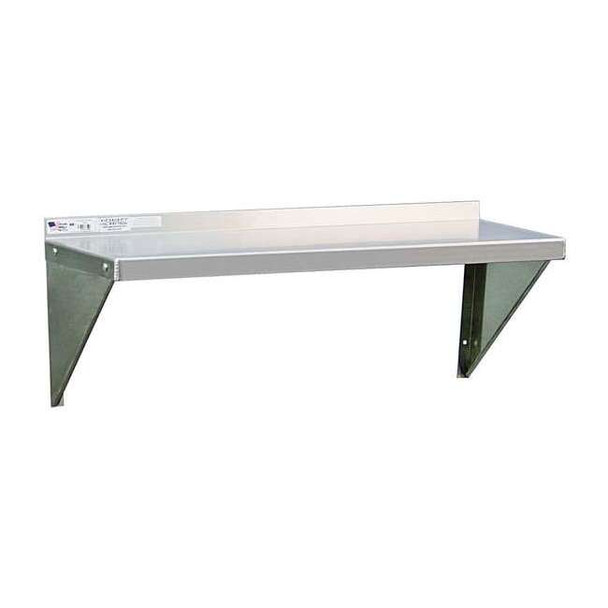 New Age Industrial Aluminum Wall Shelf, 12"D x 60"W x 13-1/4"H, Silver 1127