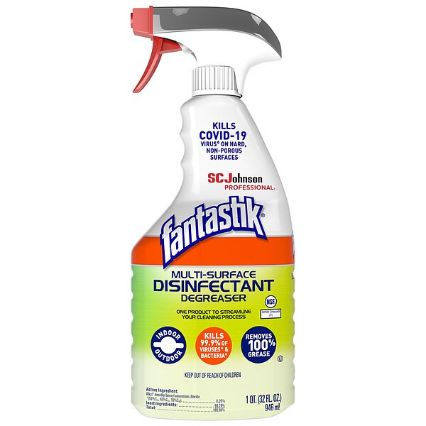 Disinfectant and Sanitizer, 32 oz. Trigger Spray Bottle, Unscented, 8 PK