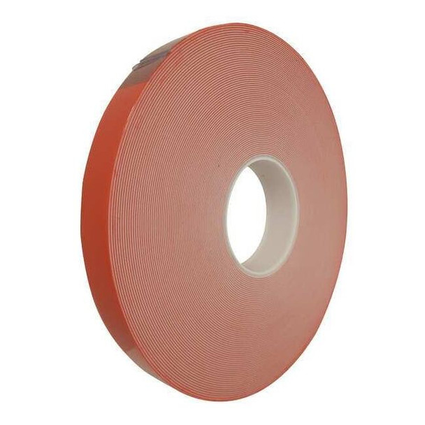 Double-Sided Foam Tape, 1 in W, 36 yd L, 1/32 in, Acrylic Foam, Double-Sided