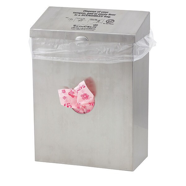 Scensibles Sanitary Napkin Receptacle/Liner,Silver CDSS