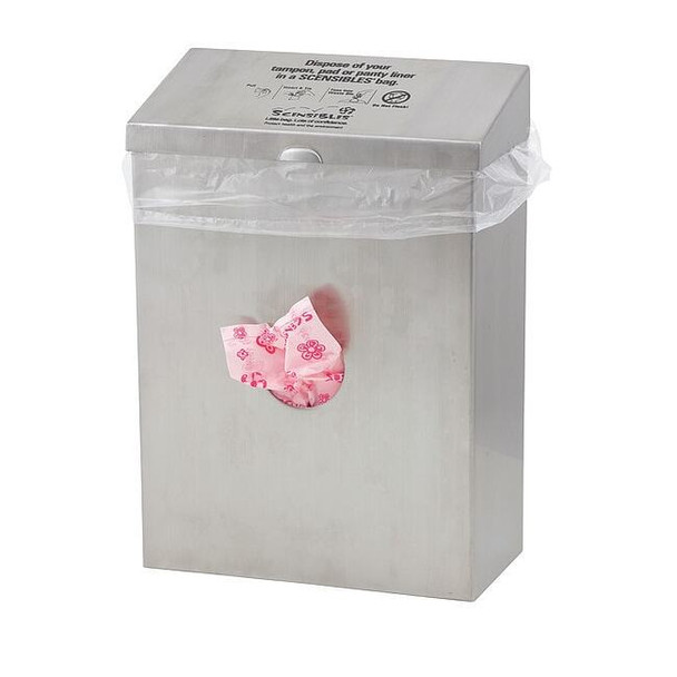 Scensibles Sanitary Napkin Receptacle/Liner,Silver CDSS
