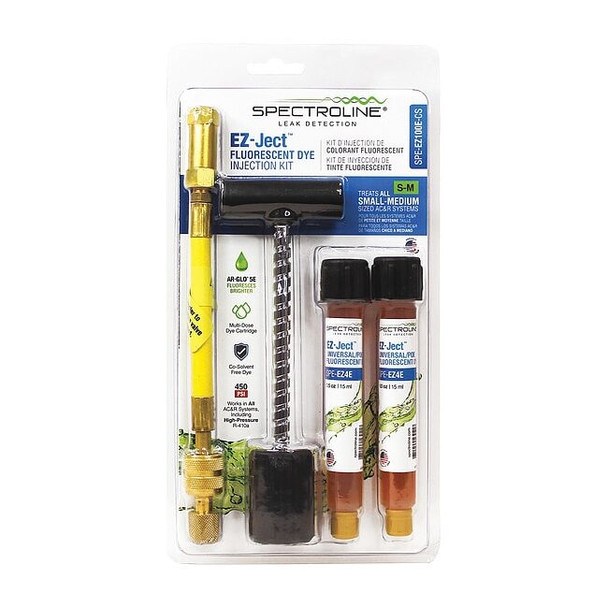 Spectroline Fluorescent Dye,Amber,0.5 oz,Cartridge SPE-EZ100E-CS