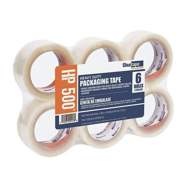 Shurtape Carton Sealing Tape, 3 mil, Clear, PK36 207831