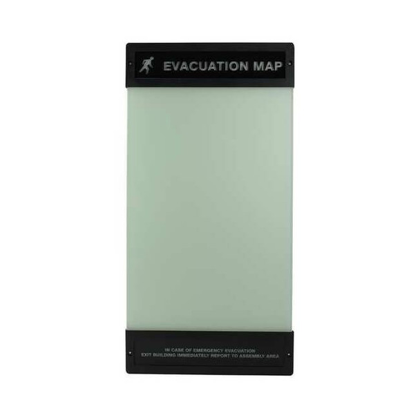 Manufacturer Varies Evacuation Map Holder,17 in. x 11 in. DTA243